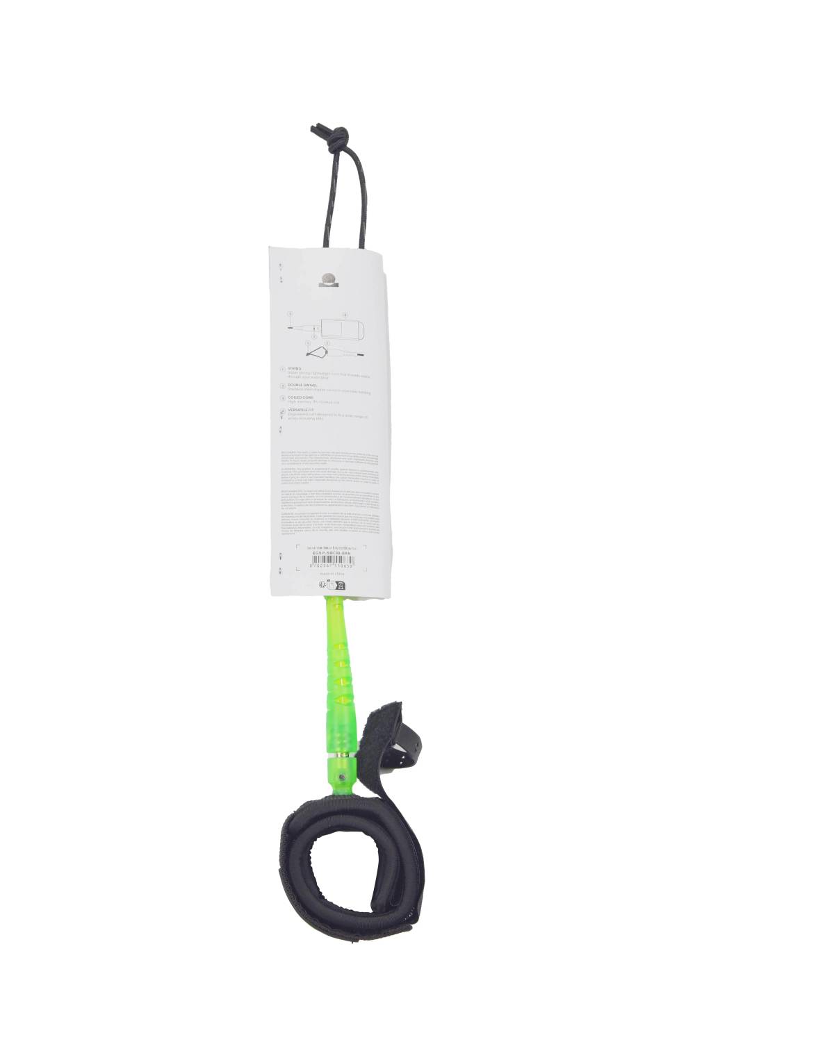Summer vibes Session Bodyboard Bicep Coil Leash - Green Fluro - Summer vibes