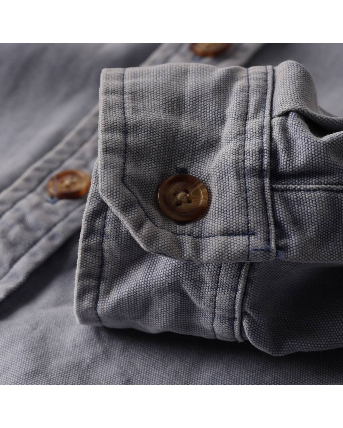 Dawn L/S Canvas Overshirt - Ocean