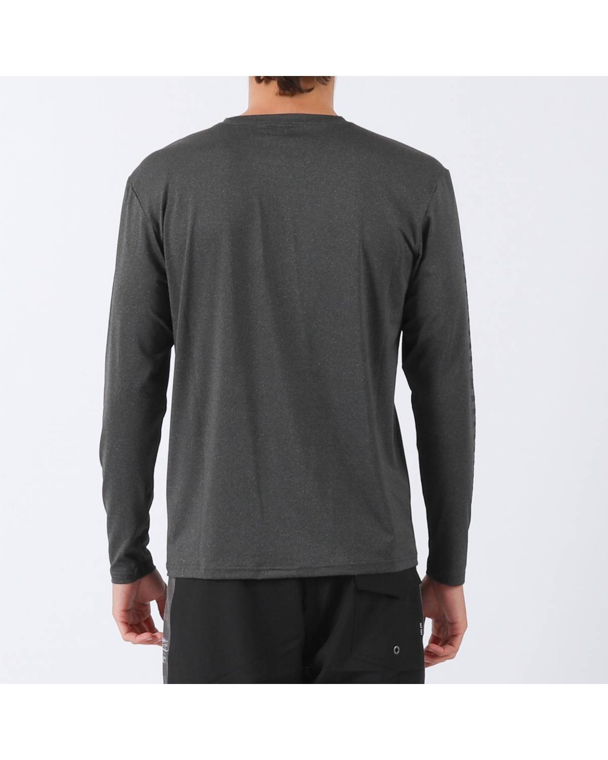 Checker L/S Surf Tee UPF 50+ - Black Heather