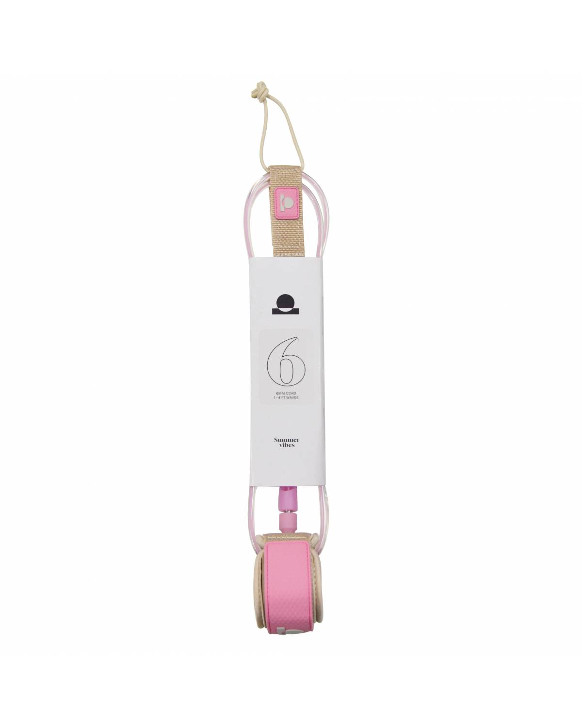 Summer vibes Session 6ft surfboard Leash Leg rope - Pink - Summer vibes