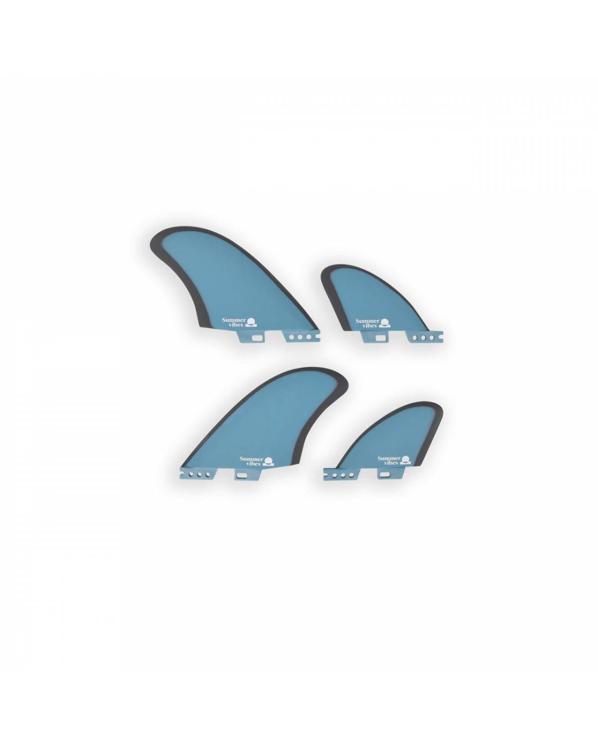 Summer vibes Quad Mid Keel 4-Fin Set FCiiCompatible - Blue