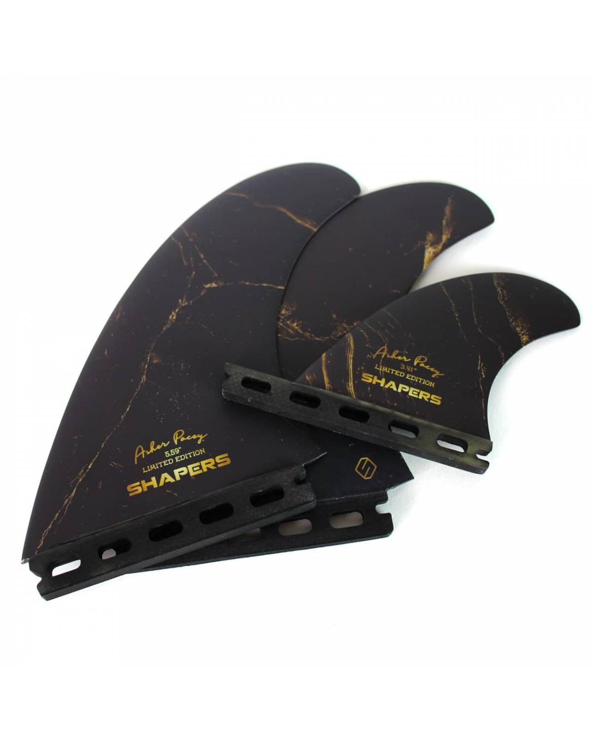 Asher Pacey 5.59" + Stabiliser - Single Tab-Black/Gold