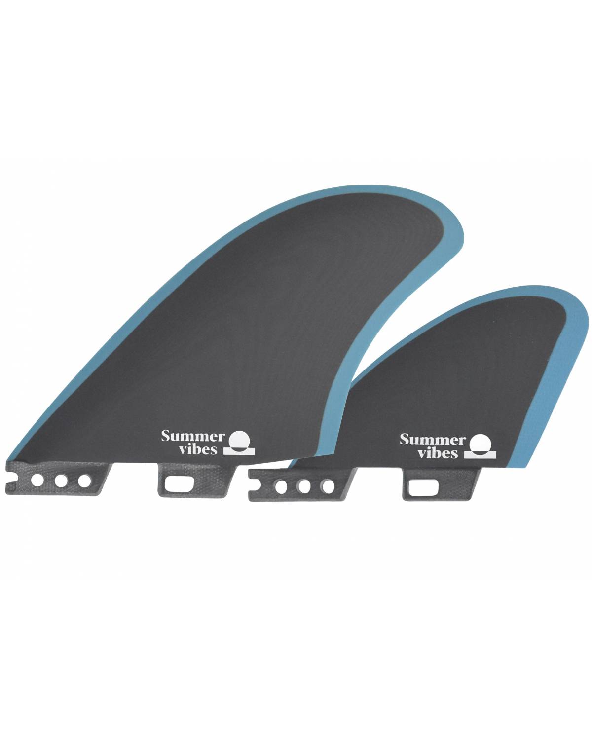 Summer vibes Quad Mid Keel 4-Fin Set FCiiCompatible - Black/Blue