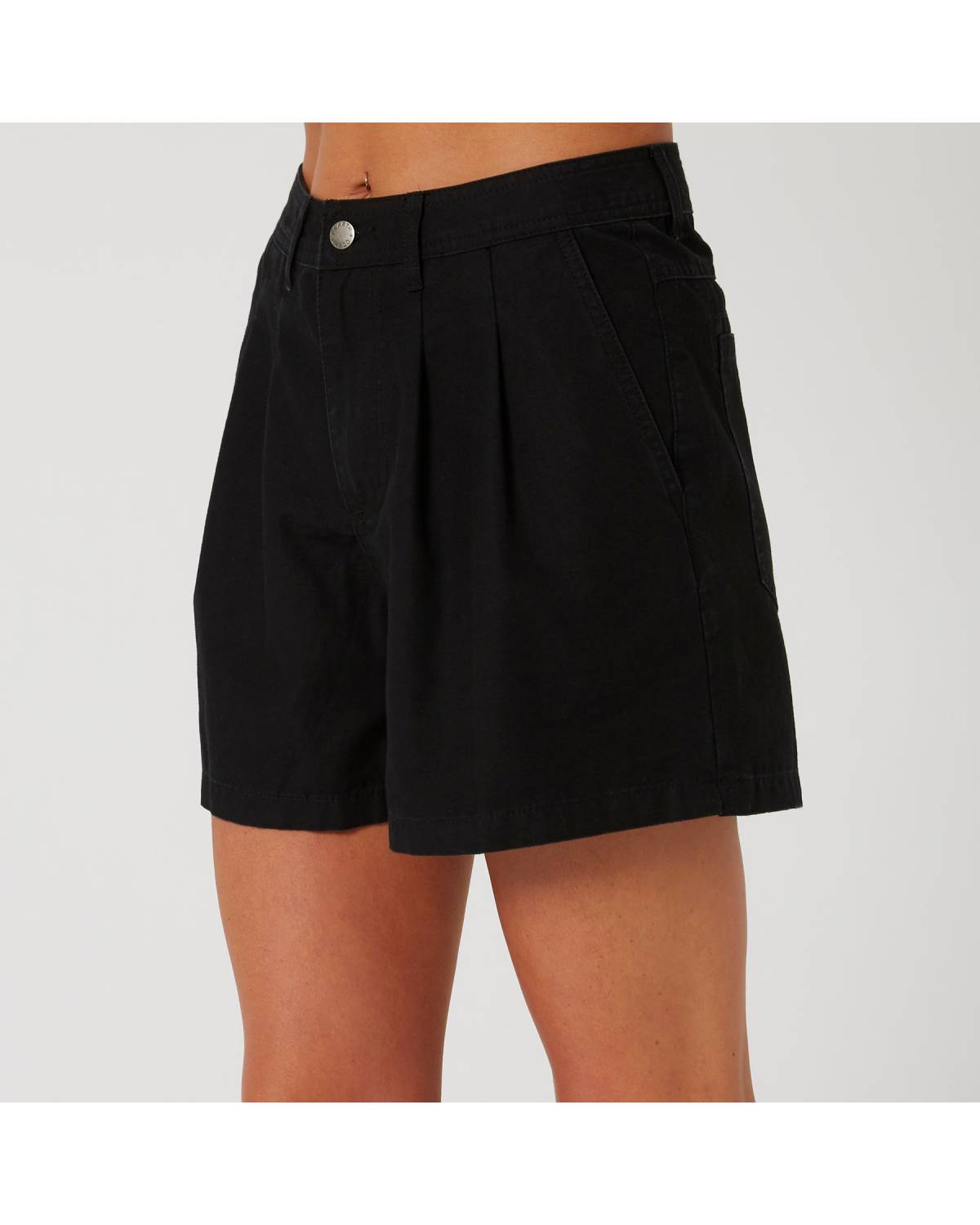 Black color utility short