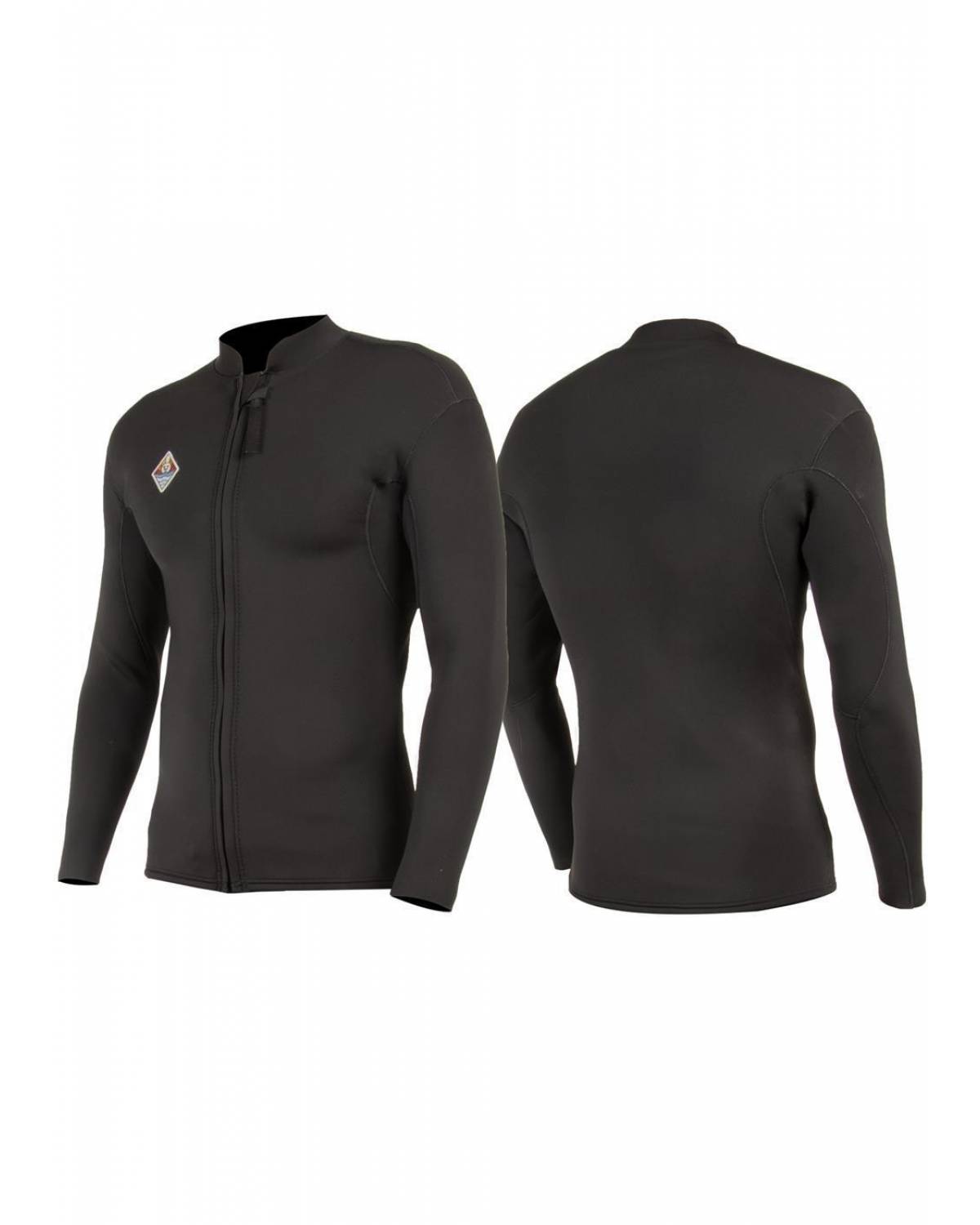 Solid Sets 2mm Front Zip Jacket - Black 3