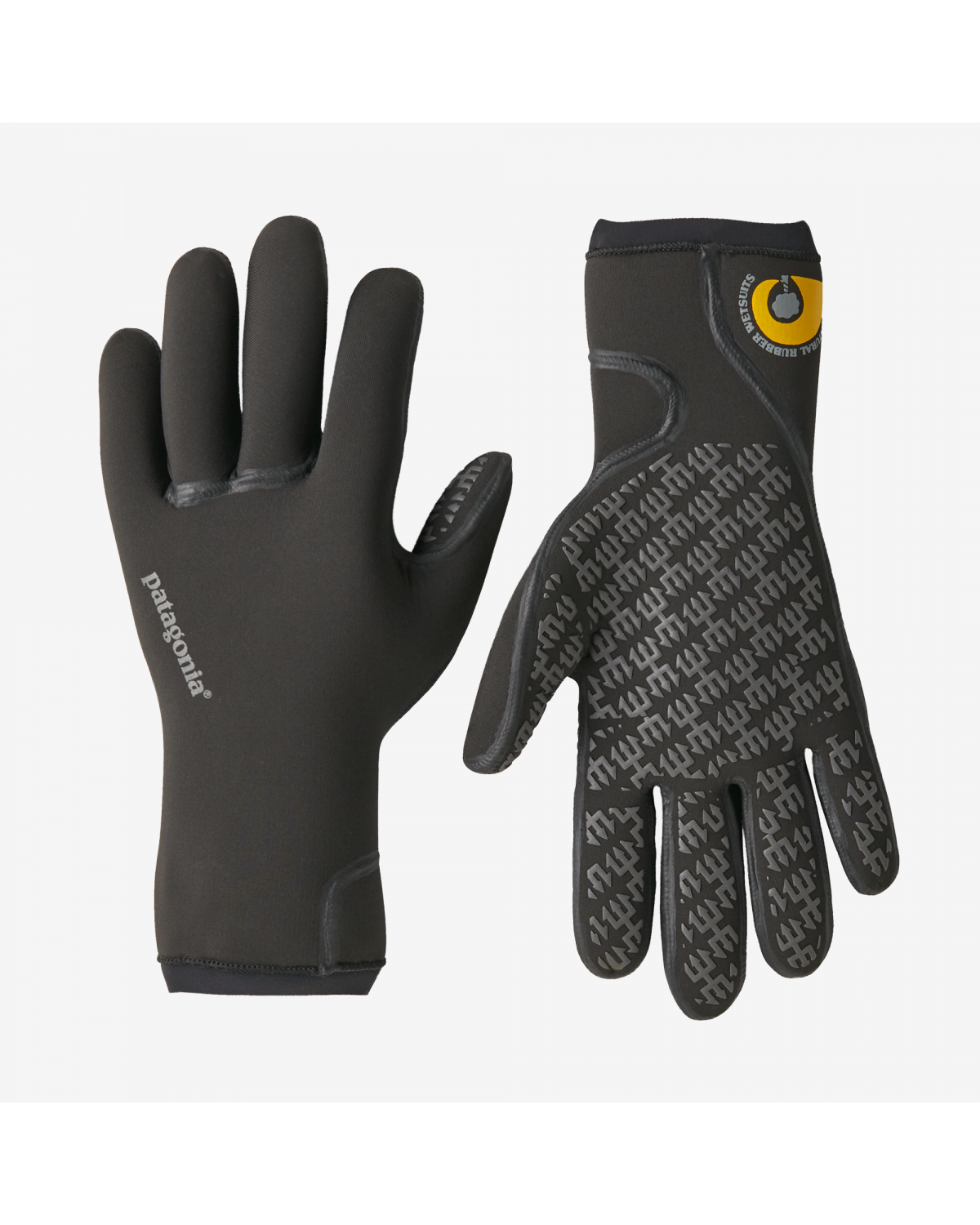 Front and back of wetsuit gloves