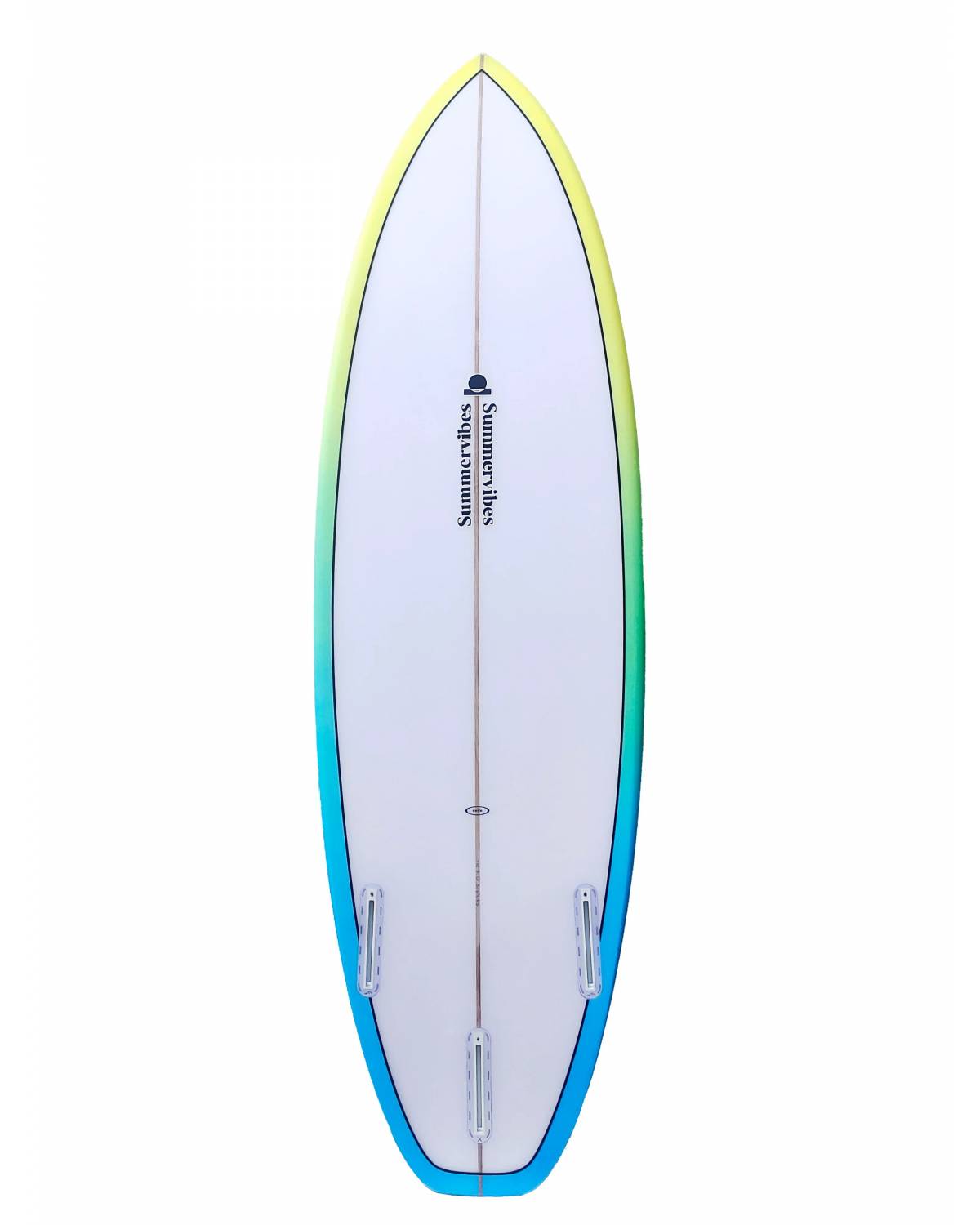 Summer vibes Grom Youth Shortboard Surfboard - Blue fade - Summer vibes