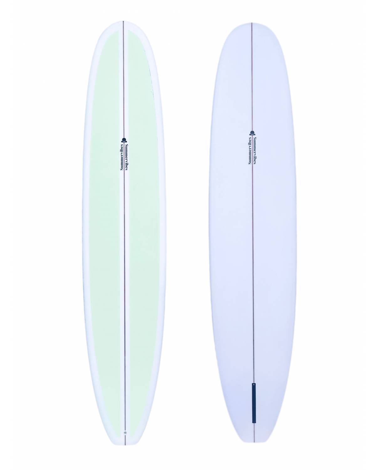 Summer vibes Classic Longboard Noserider Single Fin Surfboard - 9'1 - Mint