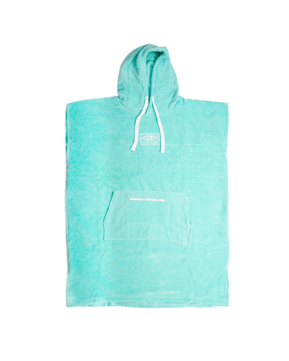 Ladies Hooded Poncho - Mint | Ocean and Earth