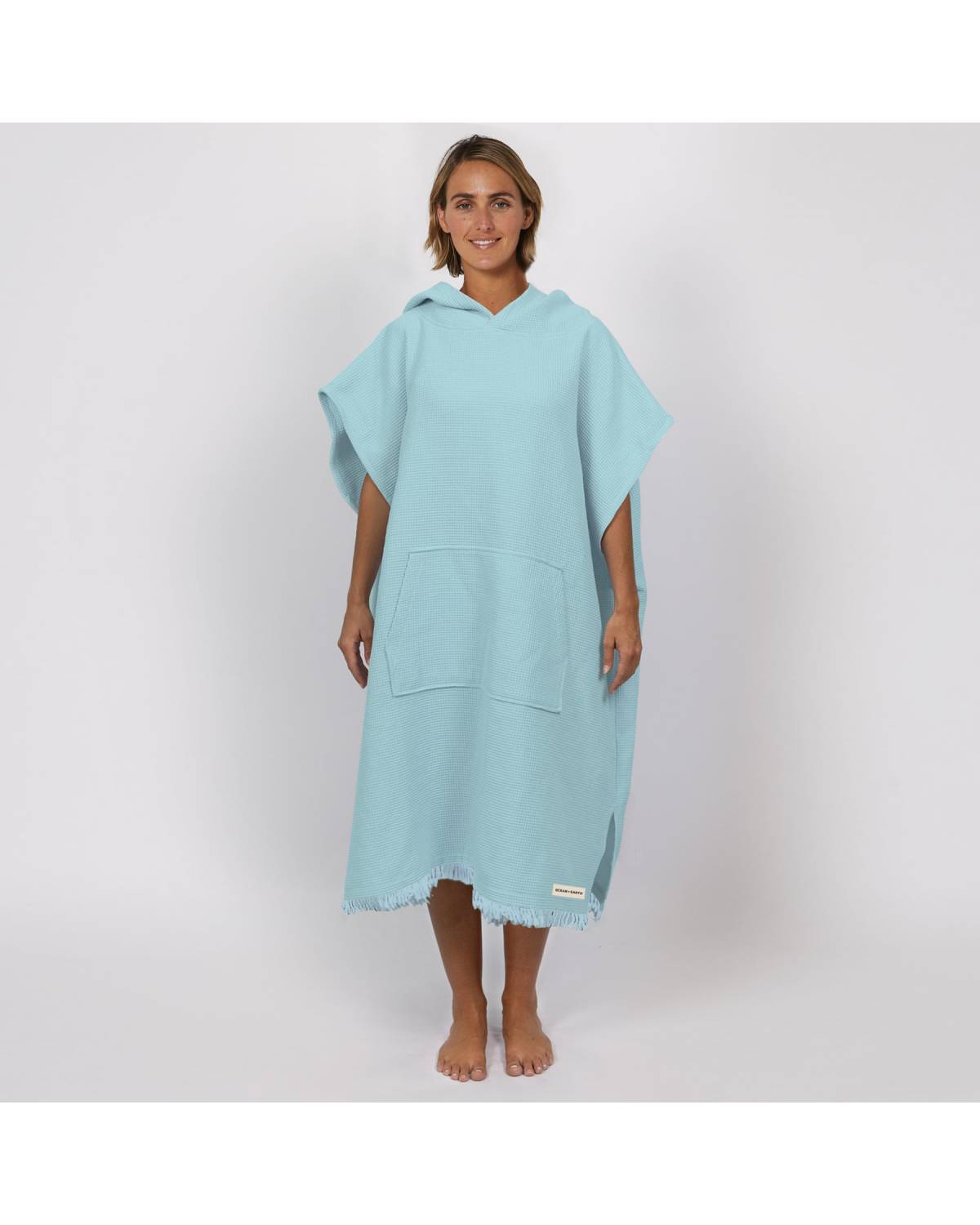 chinese dress ladies Shop Mineral Blue Poncho Towel Changing Robe – Vivida Lifestyle main image 0
