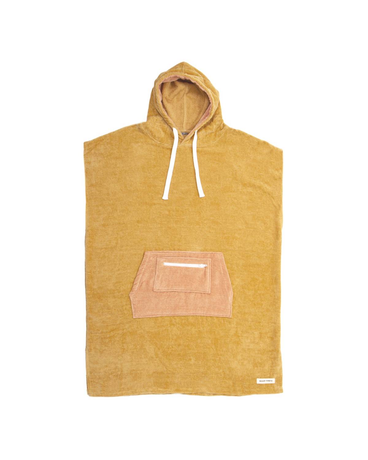 Ocean and Earth Ladies Day Dream Hooded Poncho - Custard 