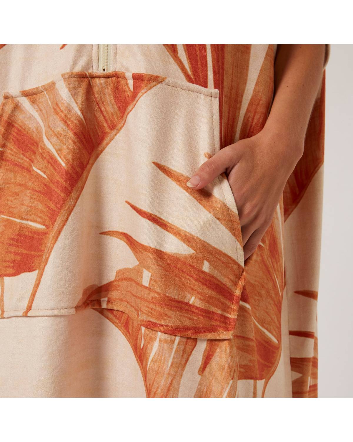 Palm Zip Hooded Poncho