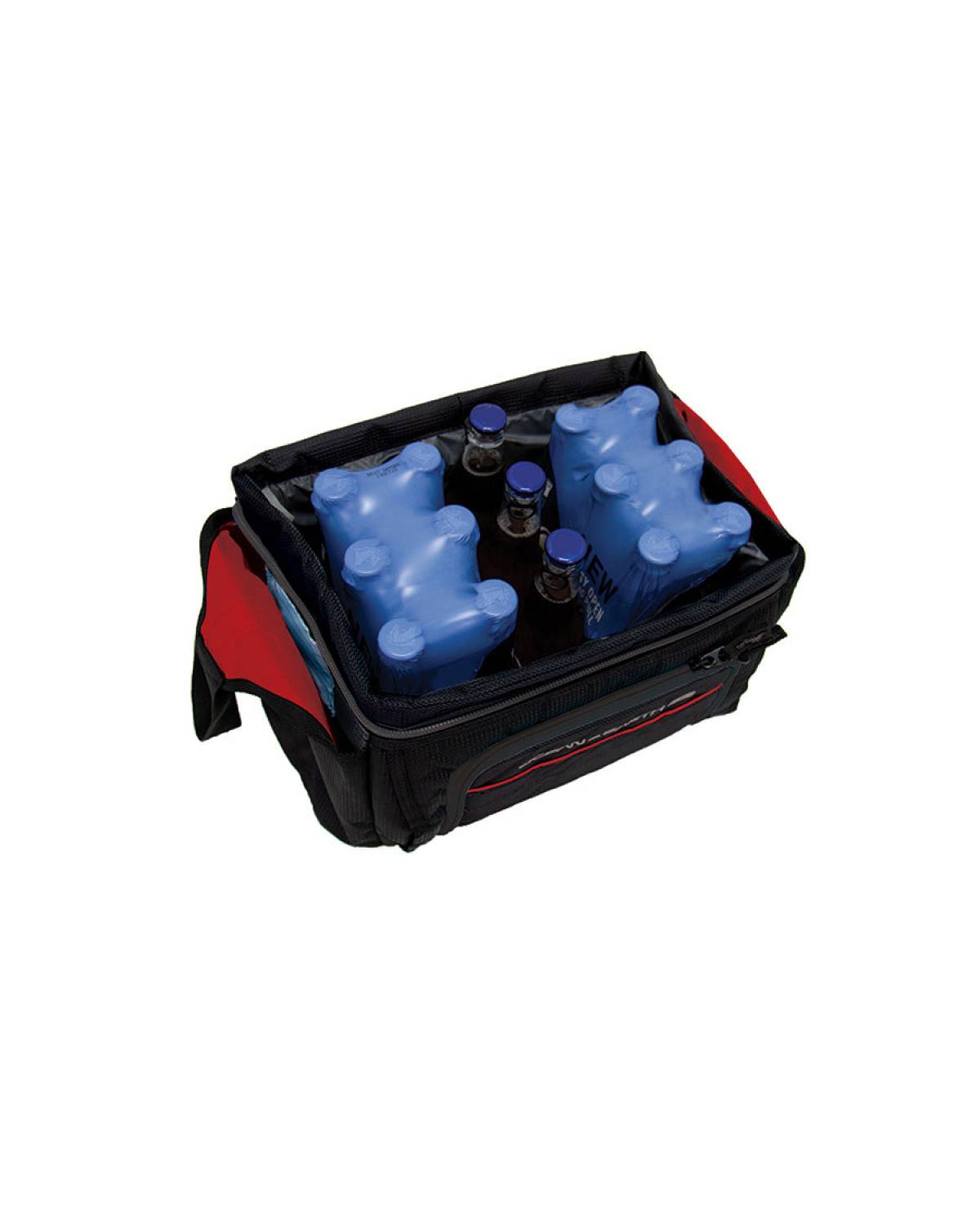 Top view with bottles inside