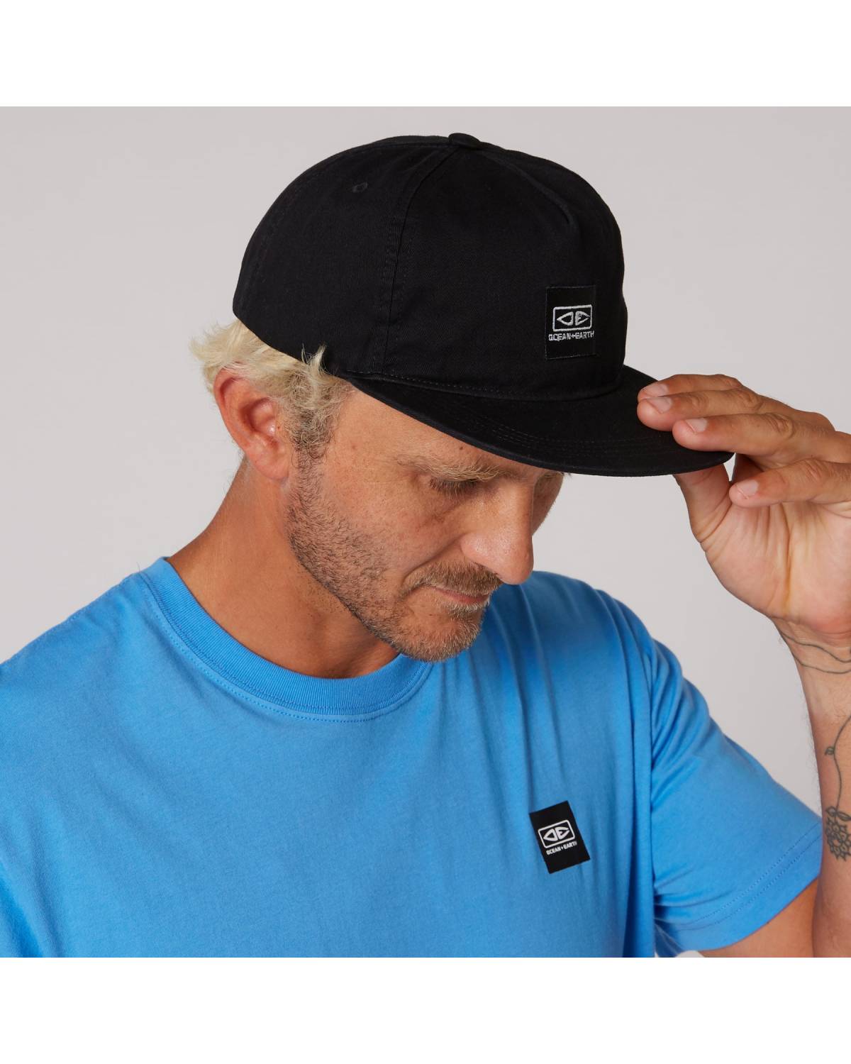 Black Corp Cap side view
