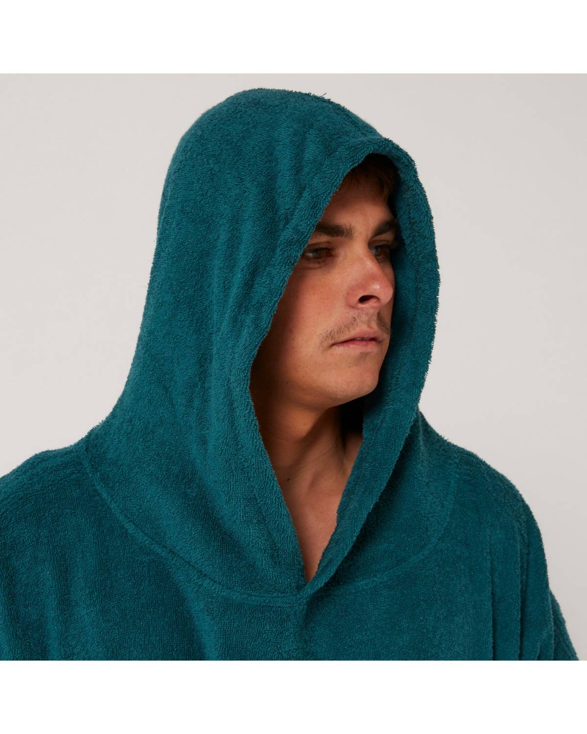 Mens Terry Hooded Poncho