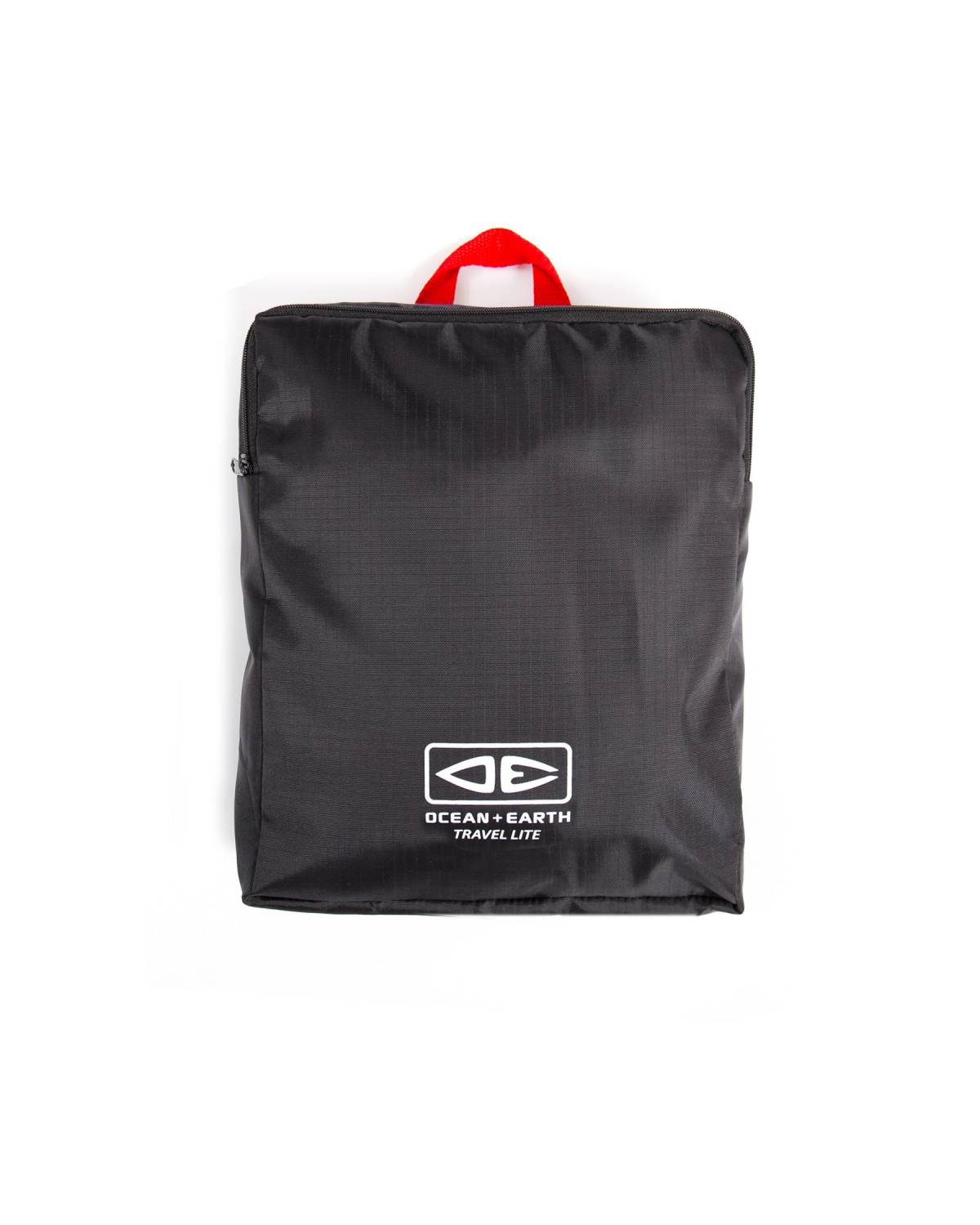 Black mesh bag with red handle