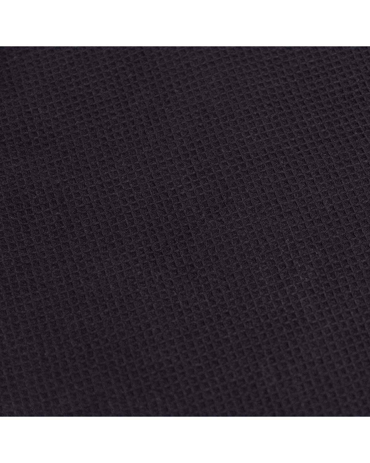 Mens Waffle Poncho Black Fabric