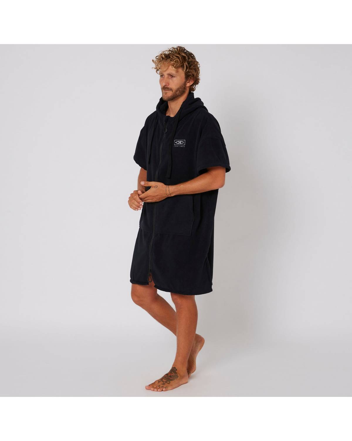 Side view of poncho