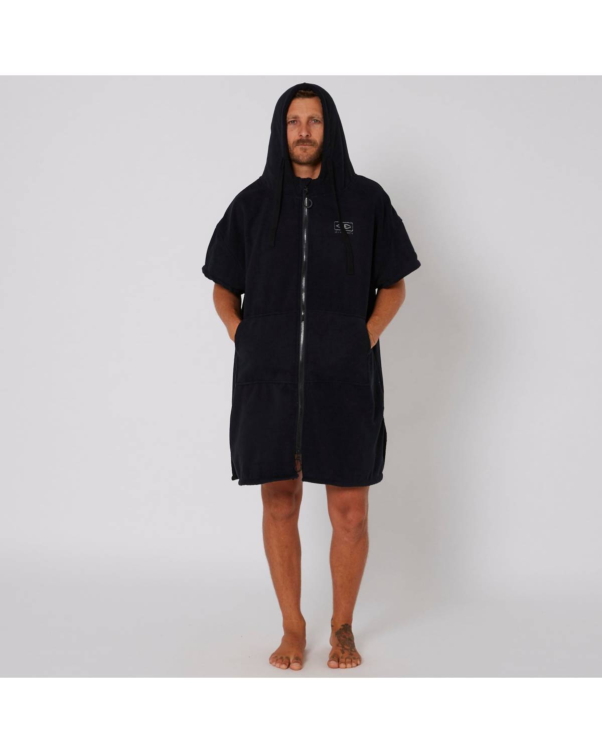 Front view with hood