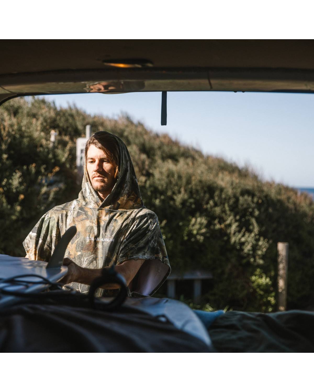 Real Camo Hooded Poncho