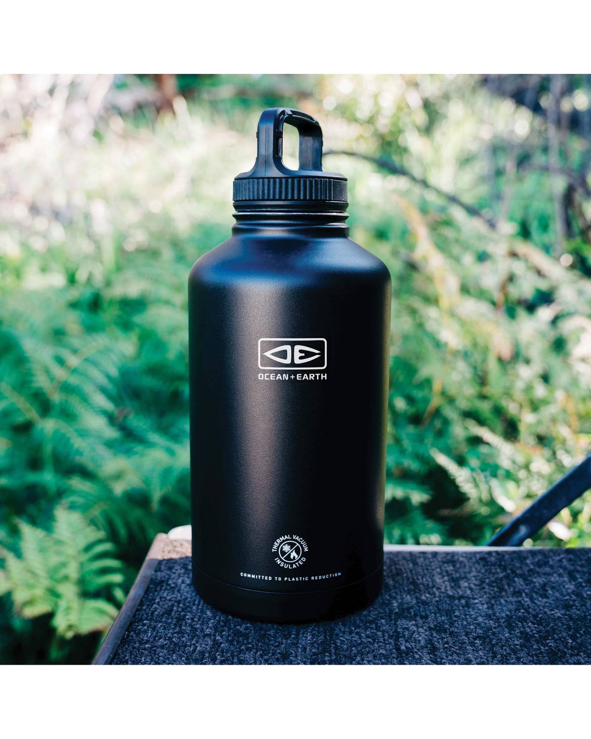 Insulated Water Bottle - 1.9L - Black Side View