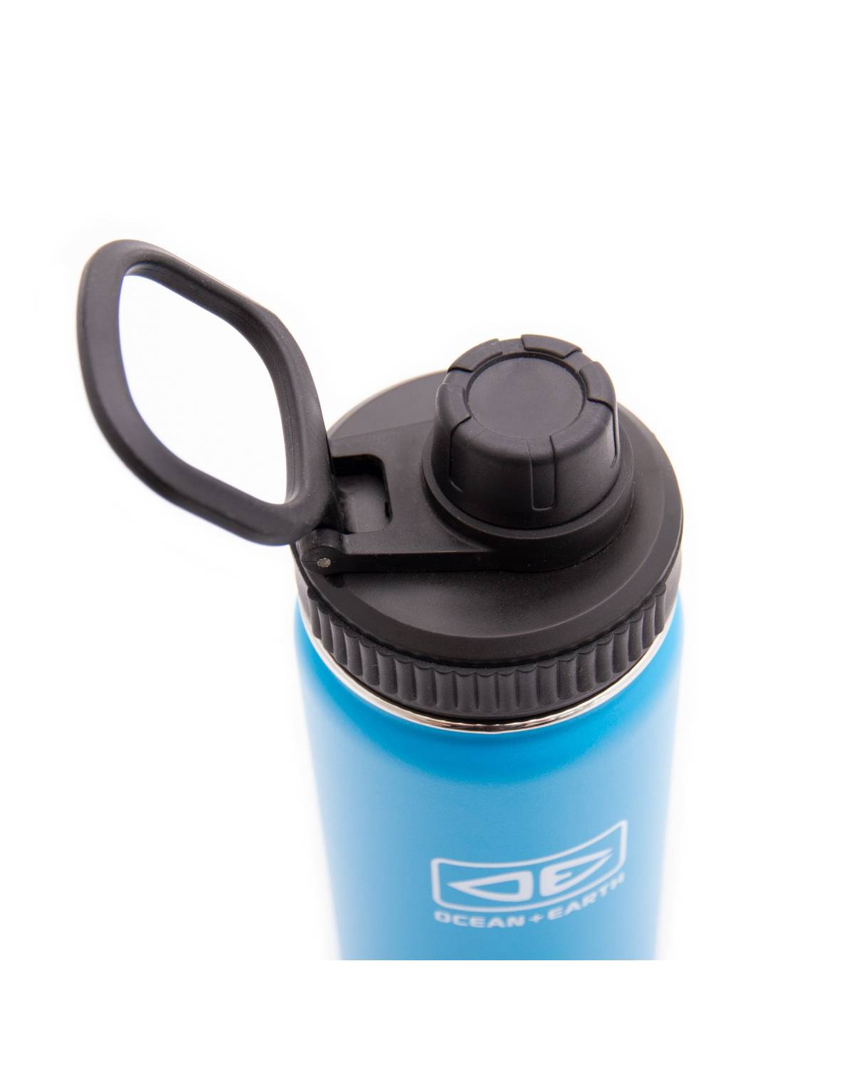 Insulated Screw Top Flask - Blue Side View