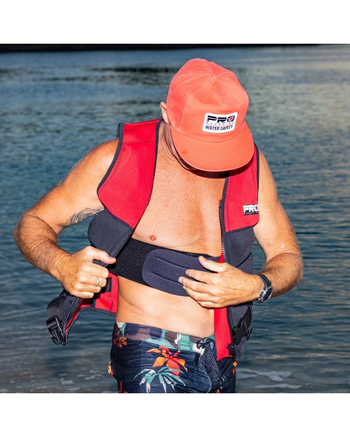 Jet Ski Life Vest - Solid Red