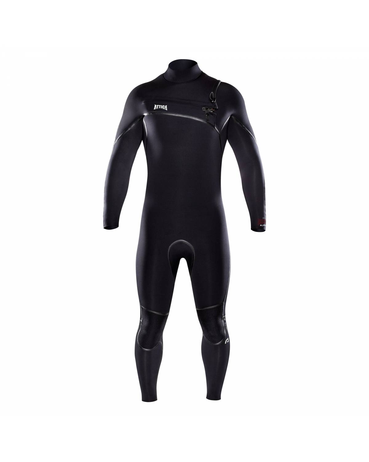 Attica ALPHA Chest Zip 3/2mm Steamer - BLACK / WHITE