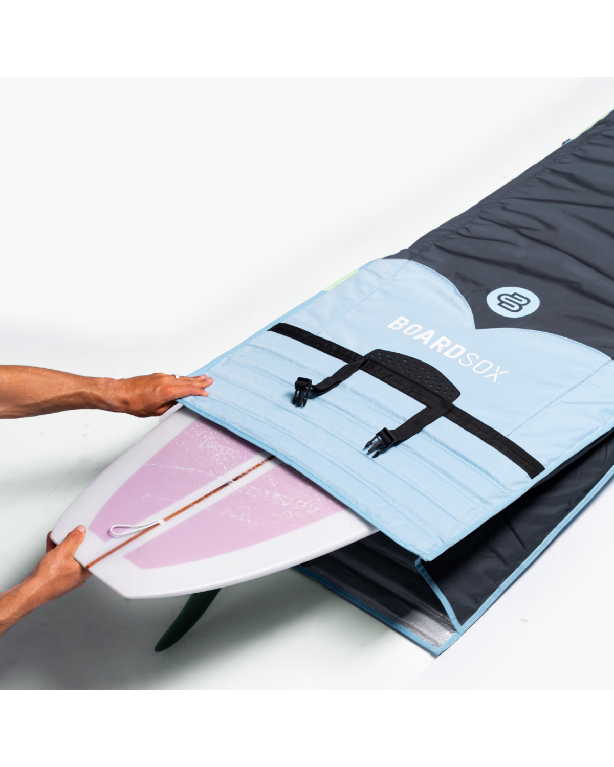 Long Surfboard Cover - Boardsox Zipperless Travel Surfboard Cover