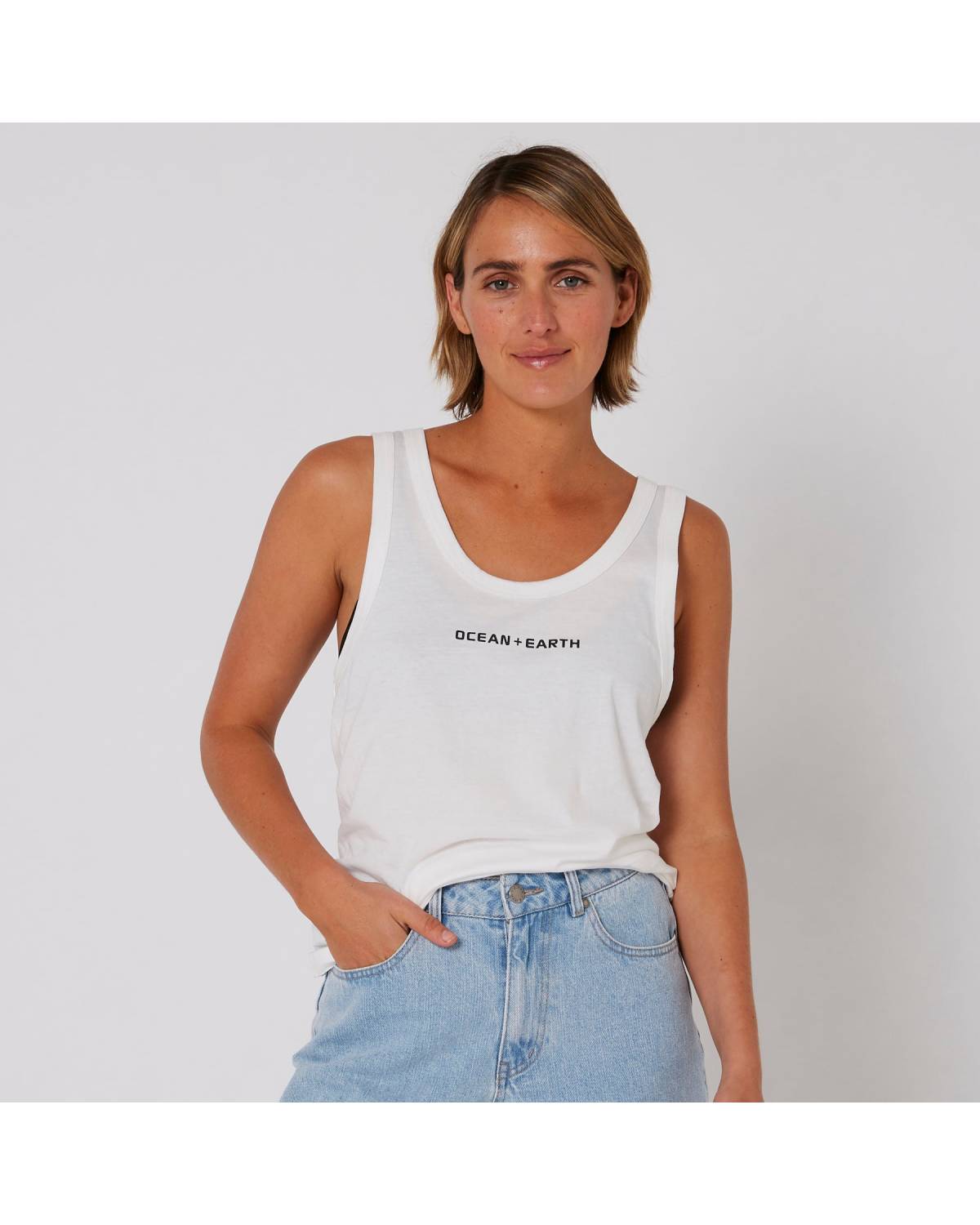 White tank front view