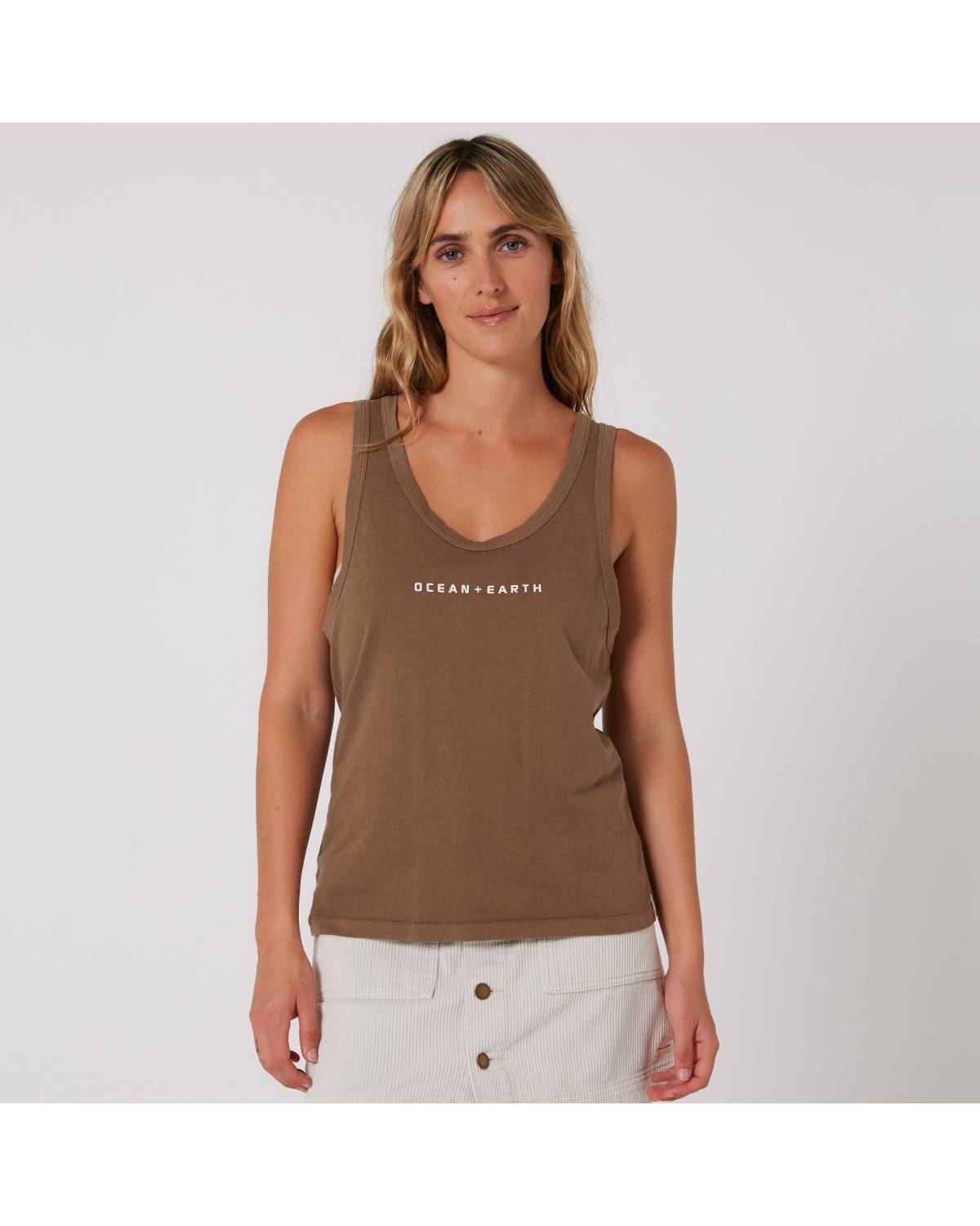 Mocha tank front view