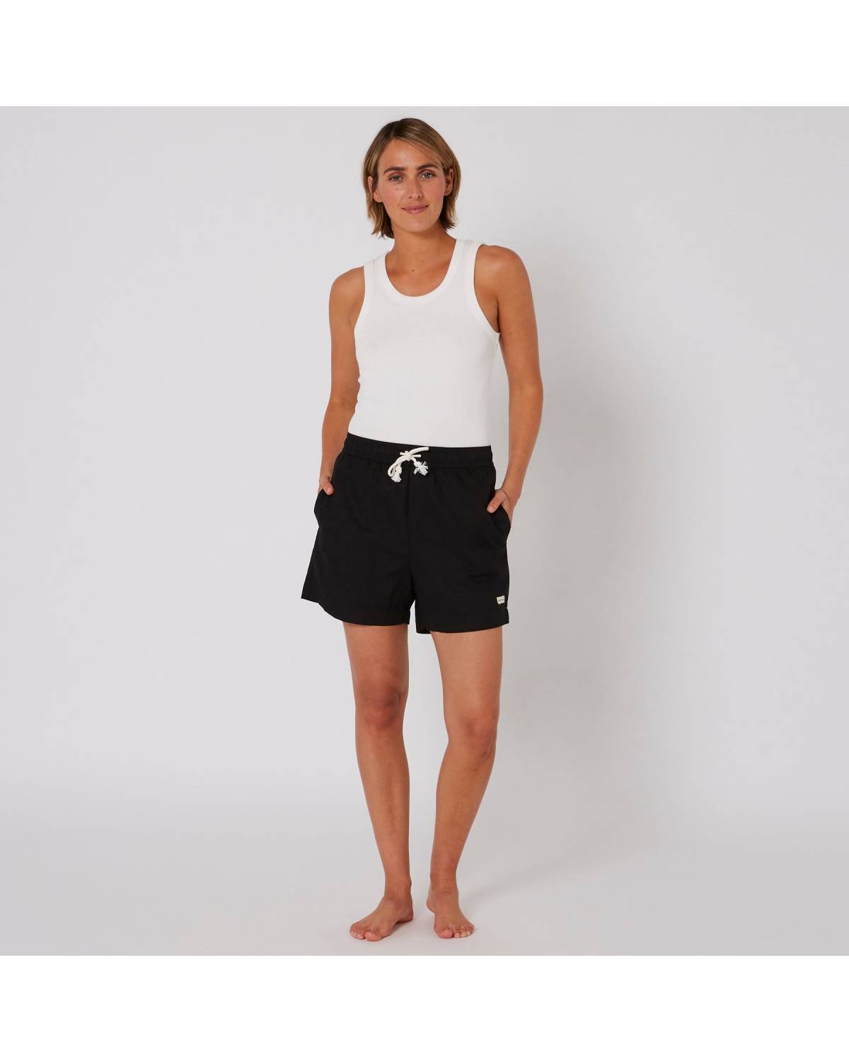 Model wearing Harper Linen Short