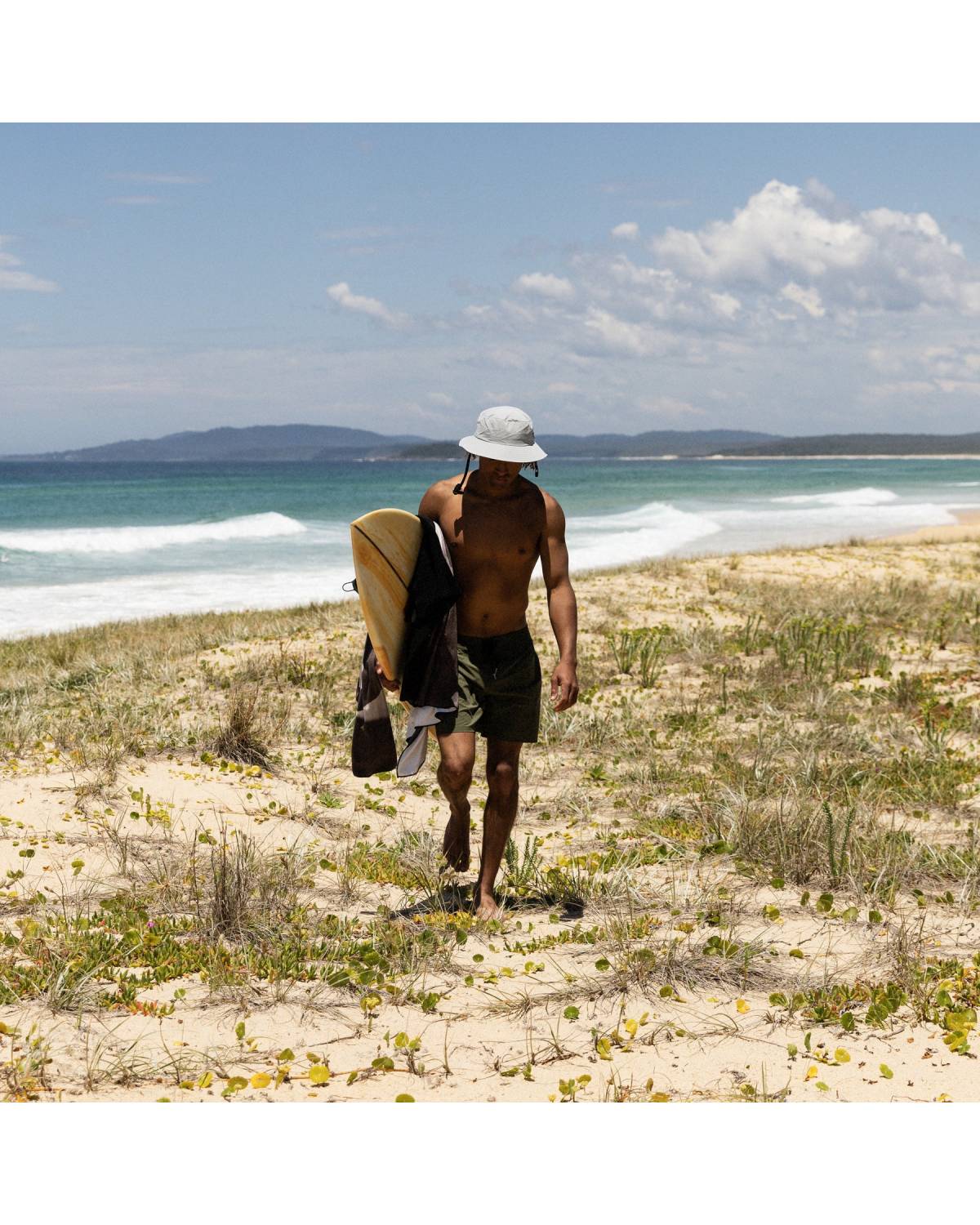 Boardshort Olive Back Pocket Detail