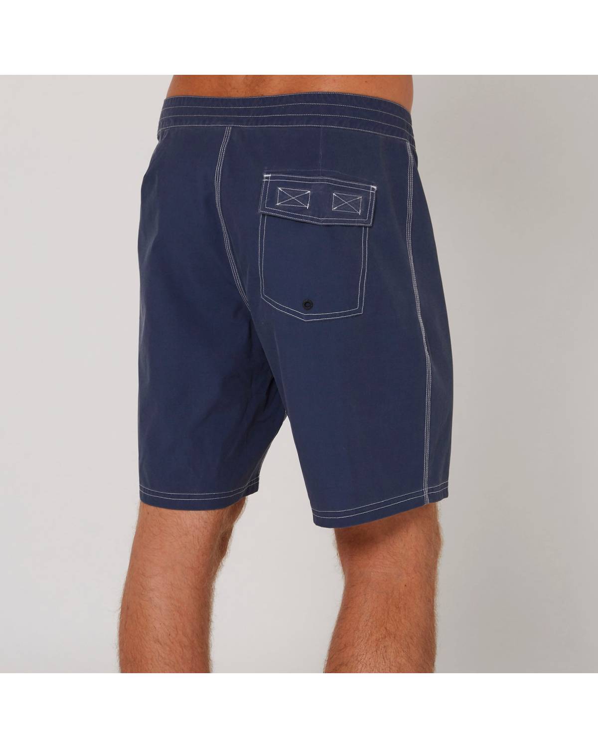 Side view navy boardshort