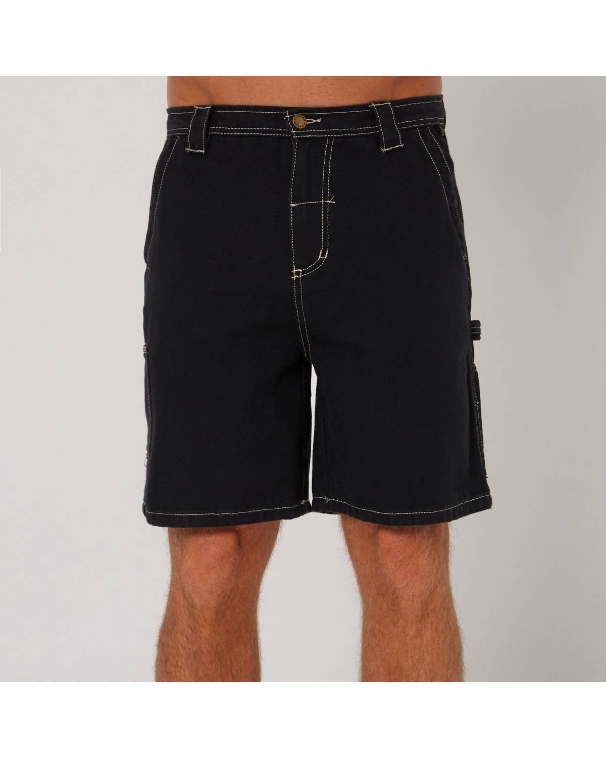 Back view of black shorts