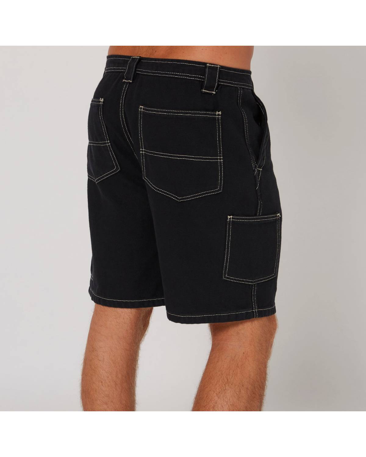 Front view of black shorts