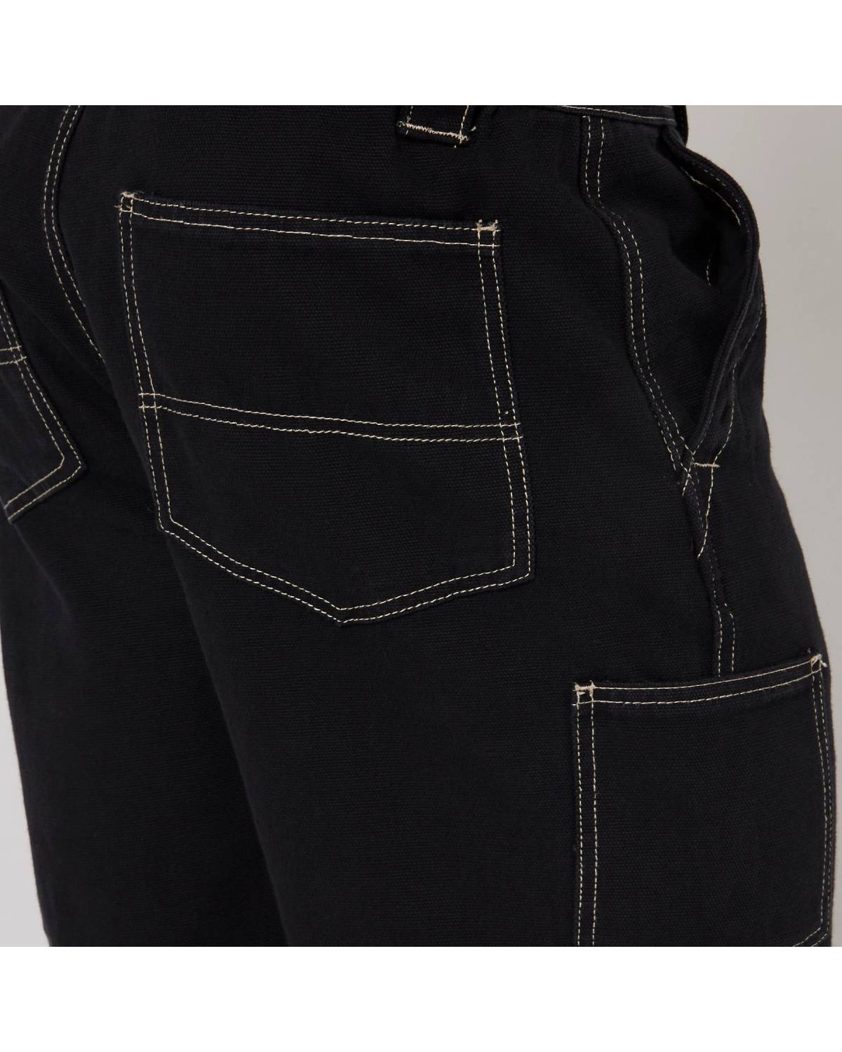Close-up of black shorts pocket