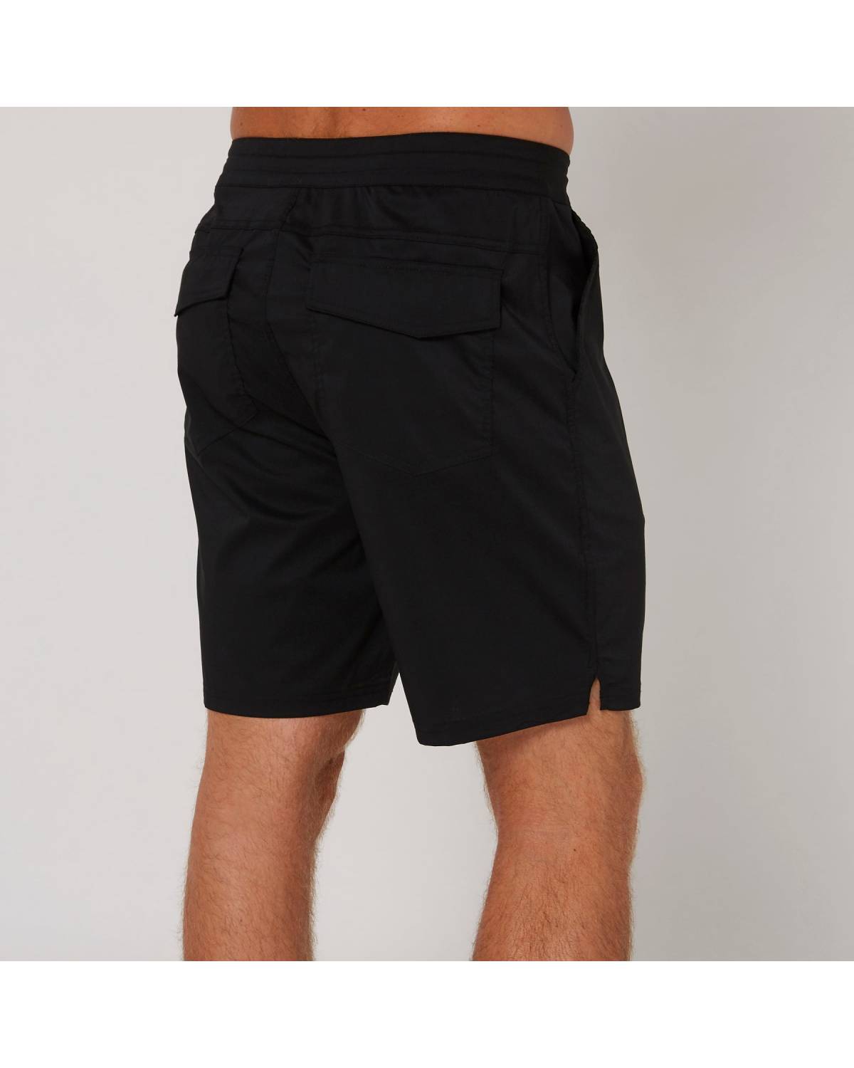 Back view black boardshort
