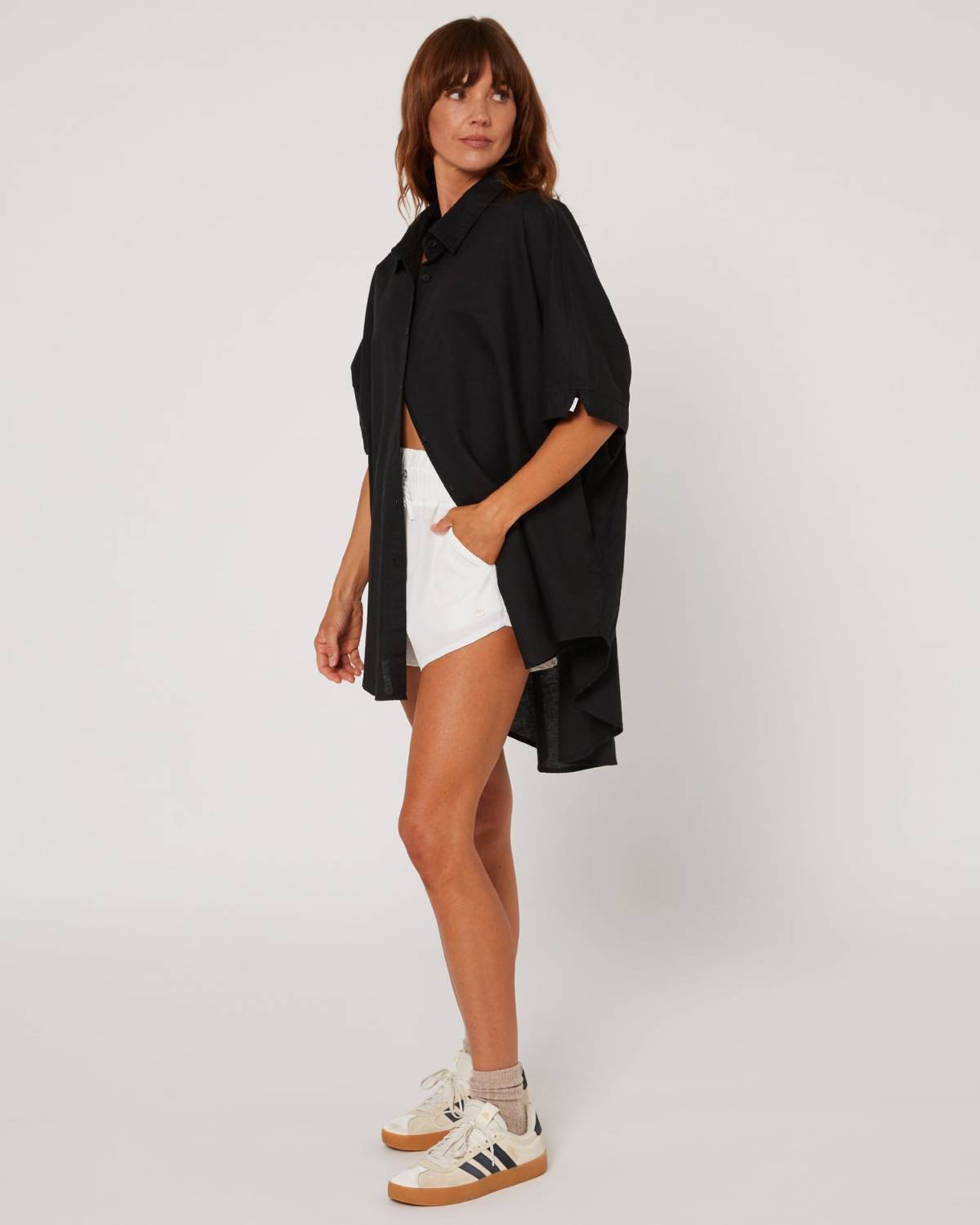 Follow Isla Linen Shirt - Black 1