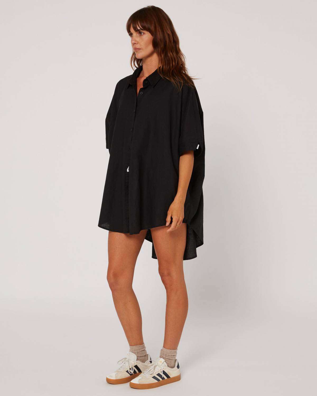 Follow Isla Linen Shirt - Black 8