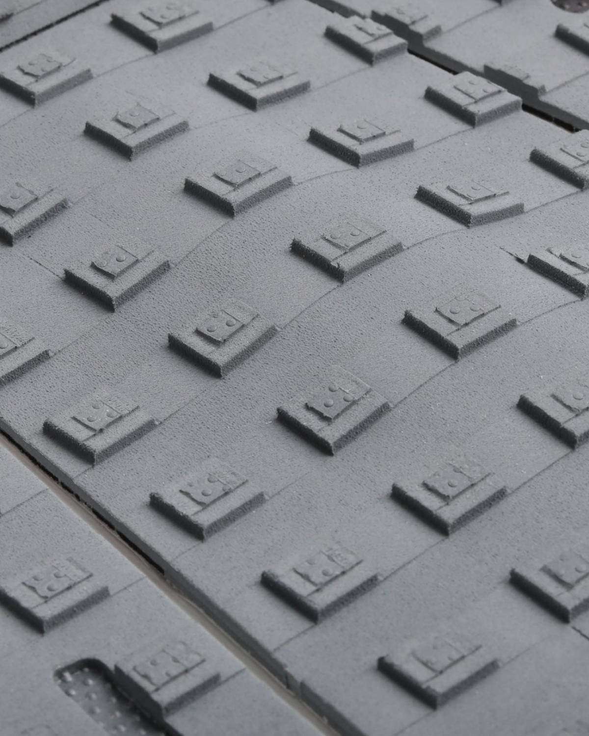 Close-up of grey traction pad