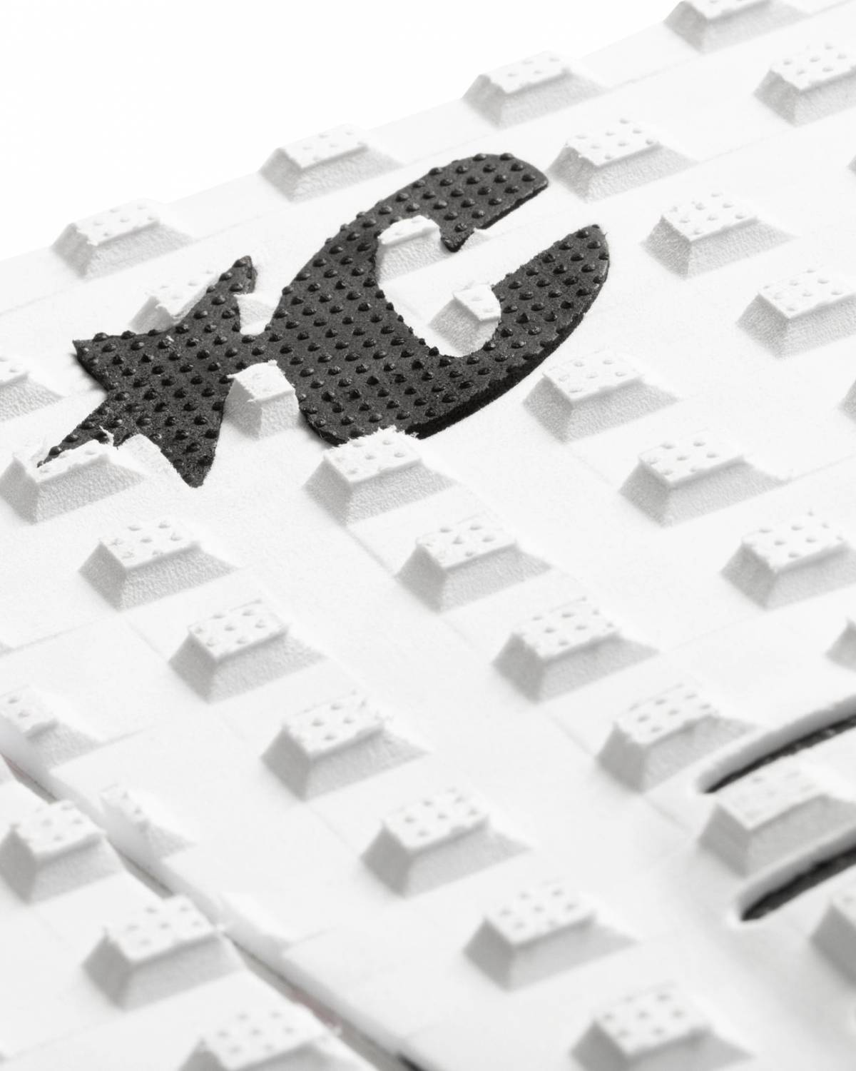 White Black traction pad close-up