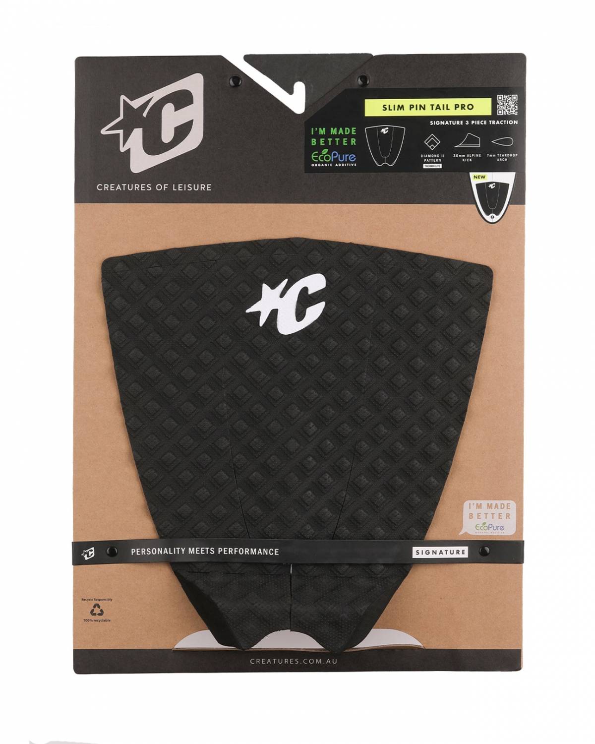 Signature Pin Tail Pro Black Closeup 2