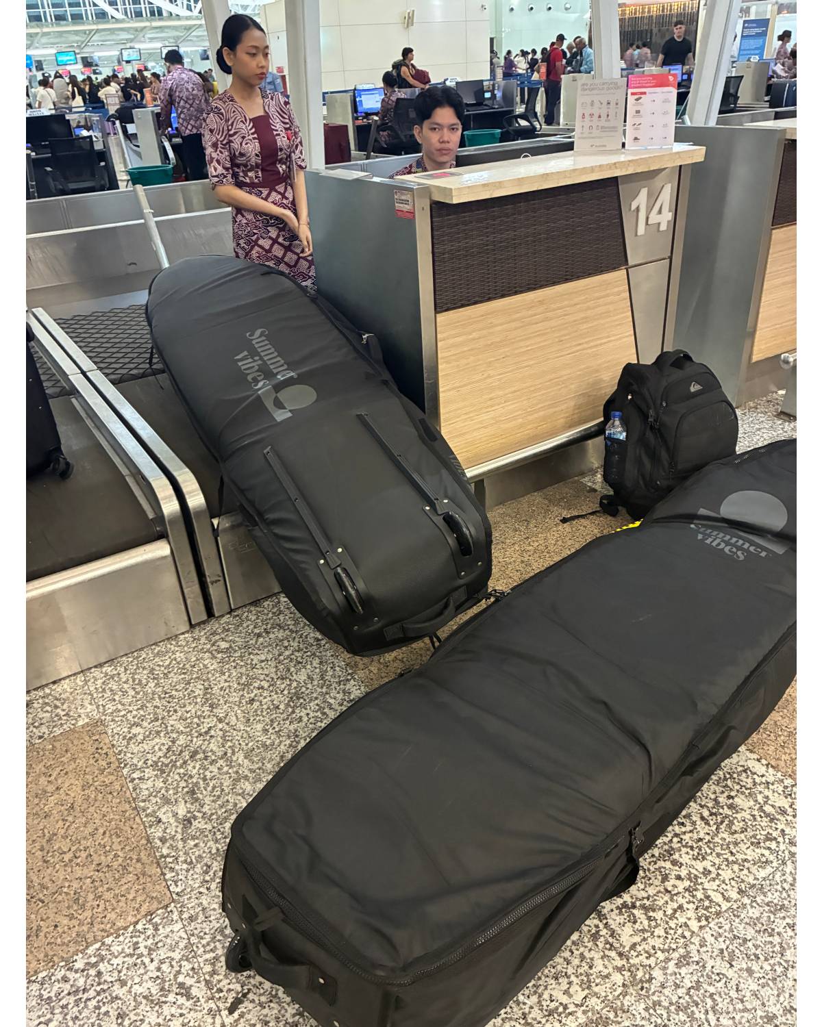 Summer vibes Premium Wheely Travel Cover 3-4 Surfboard Boardbag