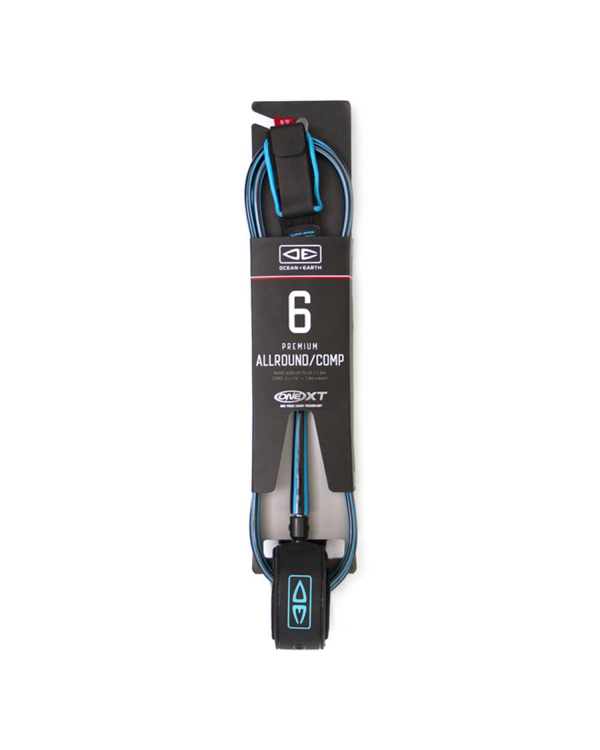 Surfboard Leash | Premium Allround Comp - 6ft | Ocean and Earth