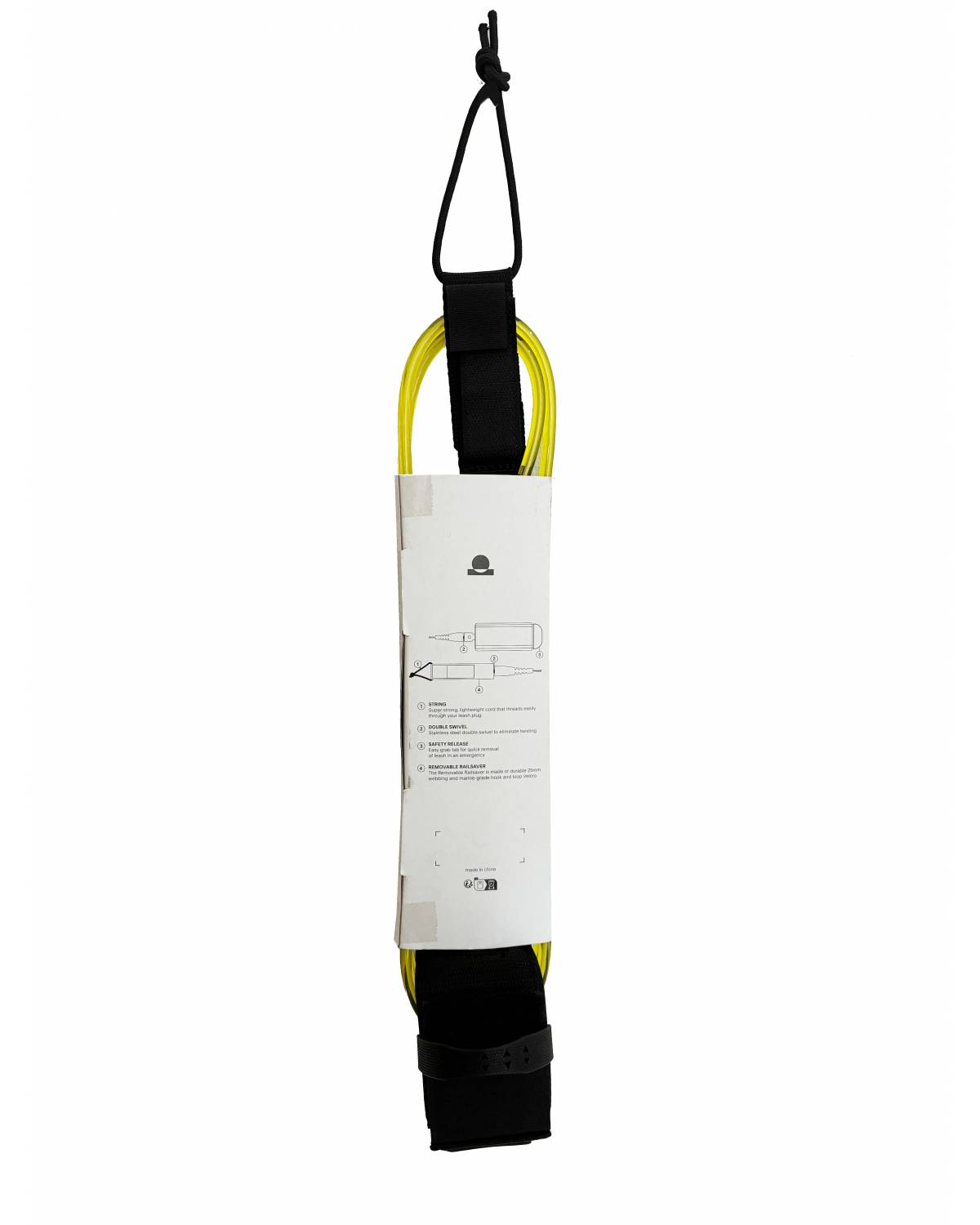 Summer vibes Session 5ft Surfboard Leash Leg rope - Green Fluro - Summer vibes
