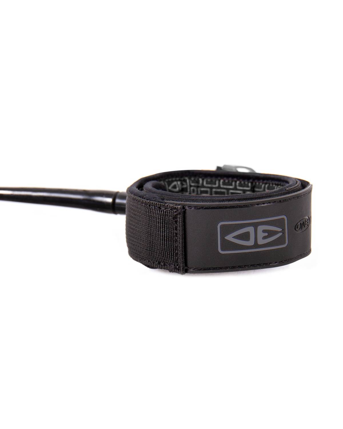 Black Longboard Knee Leash Close-up