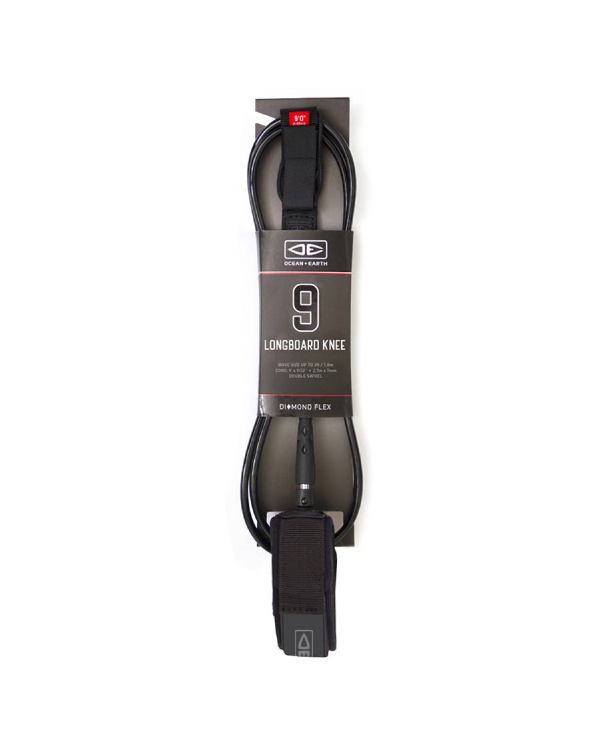 Black Longboard Knee Leash