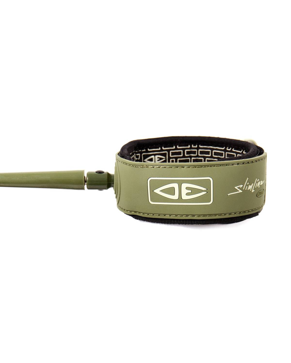 Olive Slimline Leash Close-up