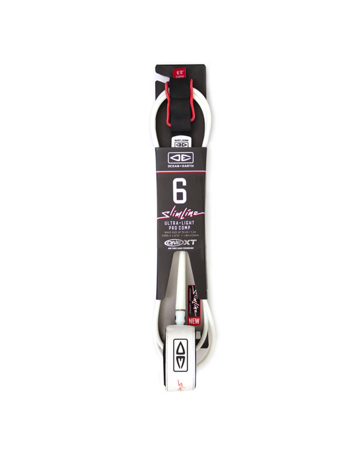 White Slimline Leash Packaged
